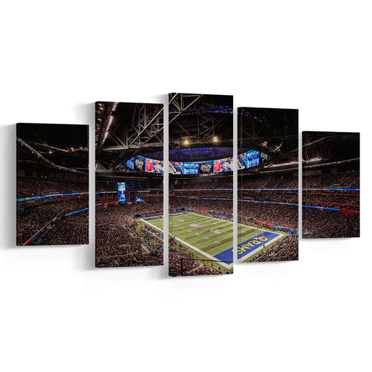 Mercedes Benz Stadium, Stadium Canvas, Sport Art, Fan Gifts, 5 Panel, Large Canvas, Canvas Print Wall Art