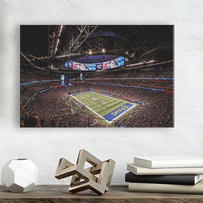 Mercedes Benz Stadium, Stadium Canvas, Sport Art, Fan Gifts, Man Cave Decor, Art Print, Canvas Print Wall Art