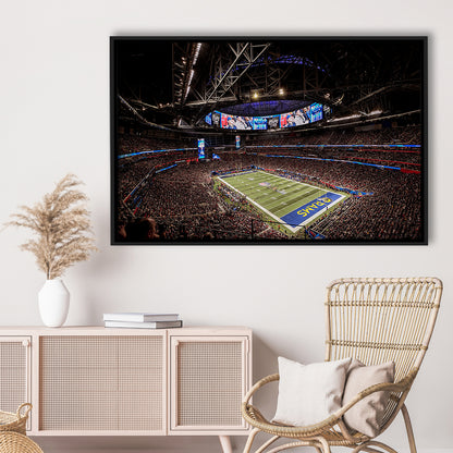Mercedes Benz Stadium, Stadium Canvas, Sport Art, Fan Gifts, Framed Canvas Print Wall Art, Floating Frame