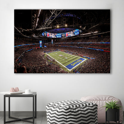 Mercedes Benz Stadium, Stadium Canvas, Sport Art, Fan Gifts, Man Cave Decor, Art Print, Canvas Print Wall Art