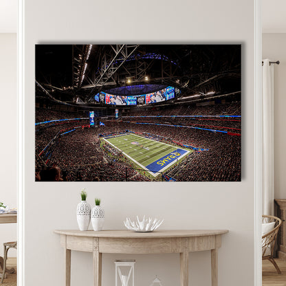 Mercedes Benz Stadium, Stadium Canvas, Sport Art, Fan Gifts, Man Cave Decor, Art Print, Canvas Print Wall Art