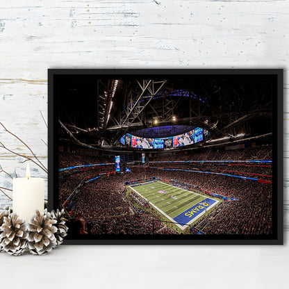 Mercedes Benz Stadium, Stadium Canvas, Sport Art, Fan Gifts, Framed Canvas Print Wall Art, Floating Frame