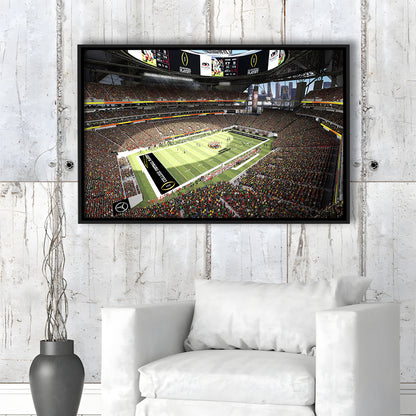 Mercedes Benz Stadium, Stadium Canvas, Sport Art, Framed Canvas Print Wall Art, Floating Frame