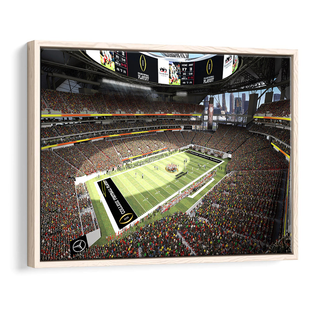 Mercedes Benz Stadium, Stadium Canvas, Sport Art, Framed Canvas Print Wall Art, Floating Frame