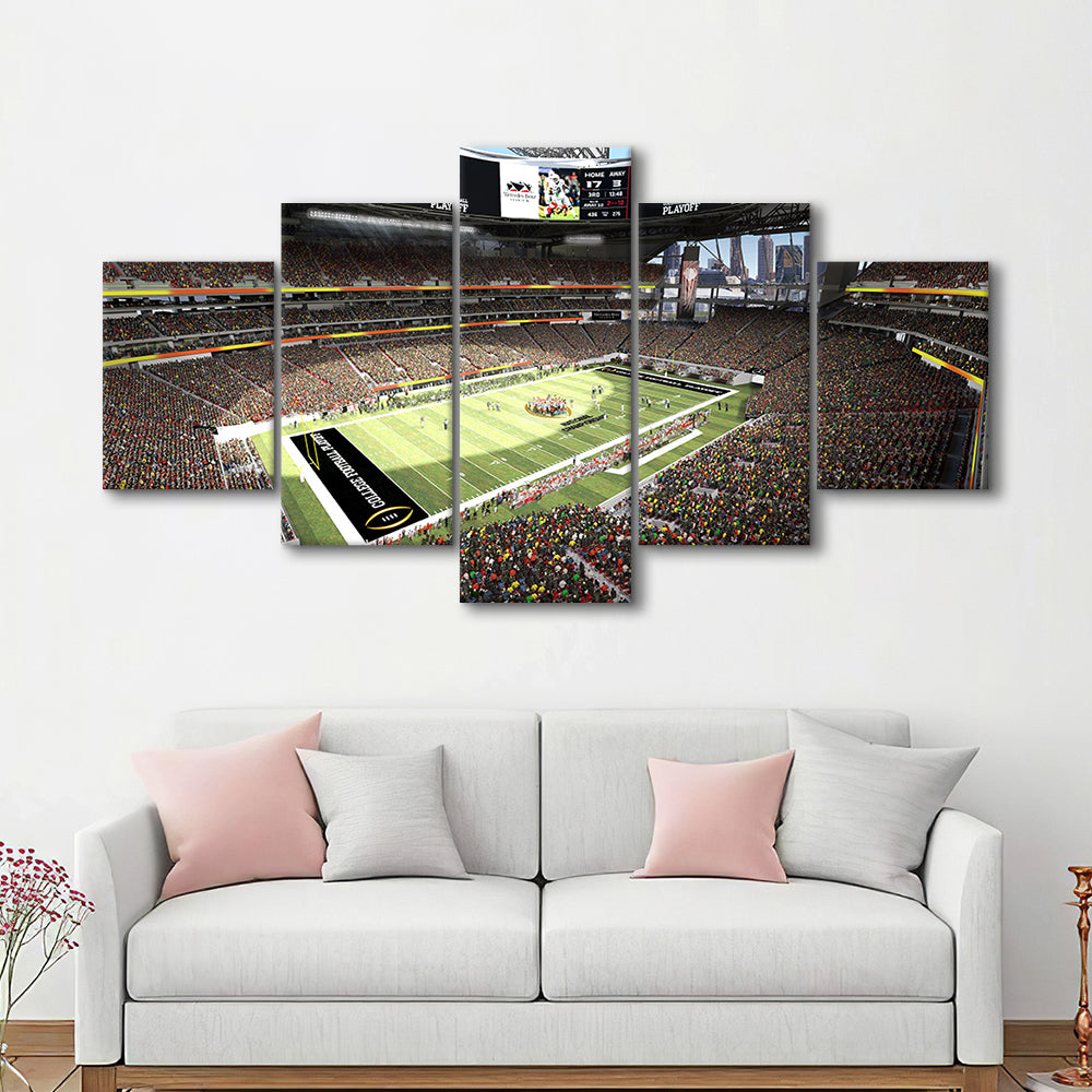 Mercedes Benz Stadium, Stadium Canvas, Sport Art, Gift for him, 5 Panel, Large Canvas, Canvas Print Wall Art