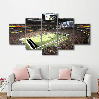Mercedes Benz Stadium, Stadium Canvas, Sport Art, Gift for him, 5 Panel, Large Canvas, Canvas Print Wall Art