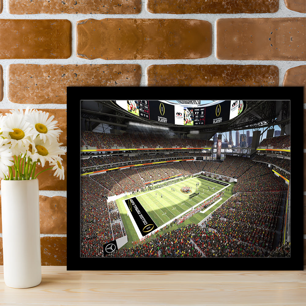 Mercedes Benz Stadium, Stadium Canvas, Sport Art, Gift for him, Framed Art Print Wall Decor, Picture Framed