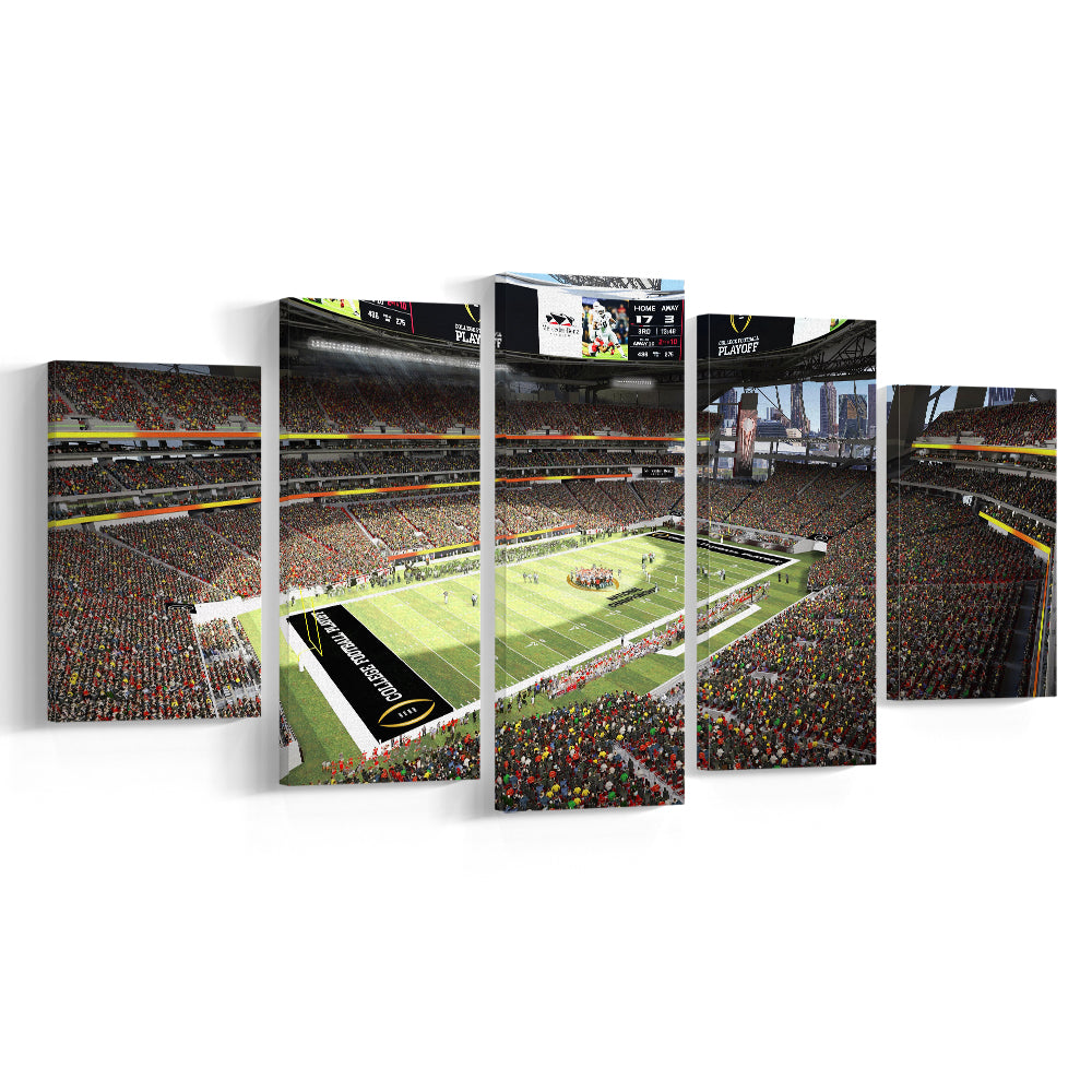 Mercedes Benz Stadium, Stadium Canvas, Sport Art, Gift for him, 5 Panel, Large Canvas, Canvas Print Wall Art