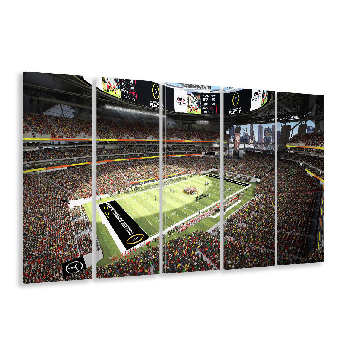 Mercedes Benz Stadium, Stadium Canvas, Sport Art, 5 Panel B, Extra Large Canvas, Canvas Print Wall Art
