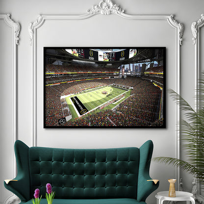 Mercedes Benz Stadium, Stadium Canvas, Sport Art, Gift for him, Framed Art Print Wall Decor, Picture Framed