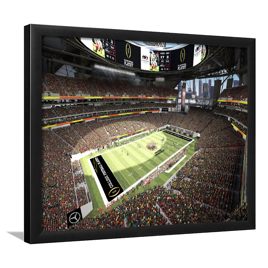 Mercedes Benz Stadium, Stadium Canvas, Sport Art, Gift for him, Framed Art Print Wall Decor, Picture Framed