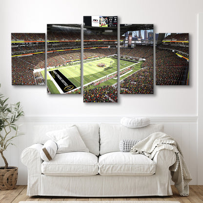Mercedes Benz Stadium, Stadium Canvas, Sport Art, Gift for him, 5 Panel, Large Canvas, Canvas Print Wall Art