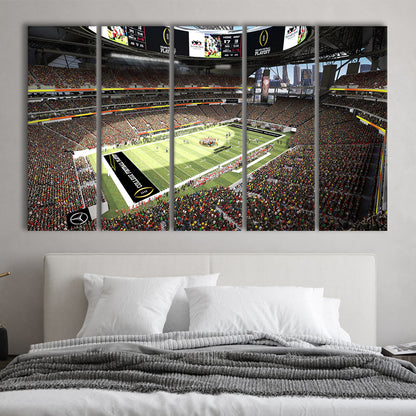 Mercedes Benz Stadium, Stadium Canvas, Sport Art, 5 Panel B, Extra Large Canvas, Canvas Print Wall Art