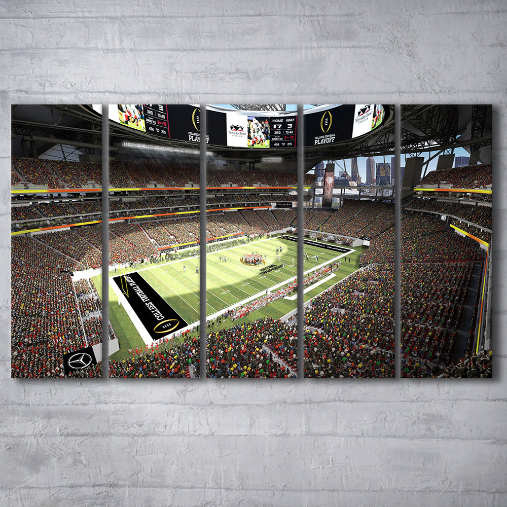 Mercedes Benz Stadium, Stadium Canvas, Sport Art, 5 Panel B, Extra Large Canvas, Canvas Print Wall Art