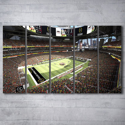 Mercedes Benz Stadium, Stadium Canvas, Sport Art, 5 Panel B, Extra Large Canvas, Canvas Print Wall Art