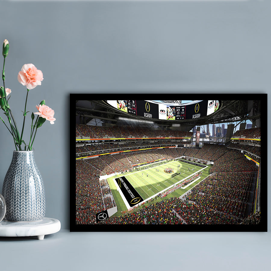 Mercedes Benz Stadium, Stadium Canvas, Sport Art, Gift for him, Framed Art Print Wall Decor, Picture Framed