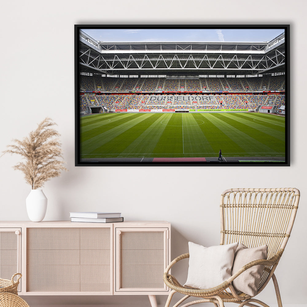 Merkur Spiel Arena, Stadium Canvas, Sport Art, Framed Canvas Print Wall Art, Floating Frame