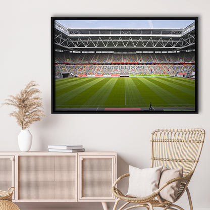 Merkur Spiel Arena, Stadium Canvas, Sport Art, Framed Canvas Print Wall Art, Floating Frame