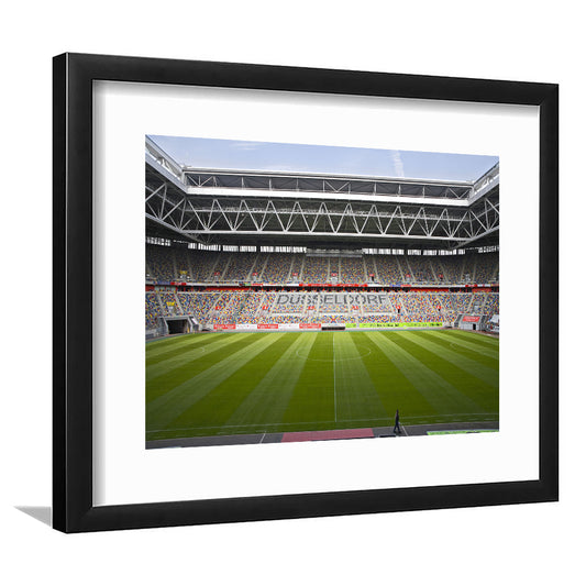 Merkur Spiel Arena, Stadium Canvas, Sport Art, Gift for him, White Border Framed Art Print Wall Decor