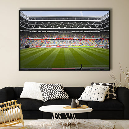 Merkur Spiel Arena, Stadium Canvas, Sport Art, Framed Canvas Print Wall Art, Floating Frame