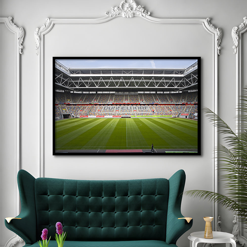 Merkur Spiel Arena, Stadium Canvas, Sport Art, Gift for him, Framed Art Print Wall Decor, Picture Framed