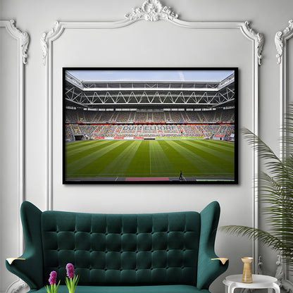 Merkur Spiel Arena, Stadium Canvas, Sport Art, Gift for him, Framed Art Print Wall Decor, Picture Framed