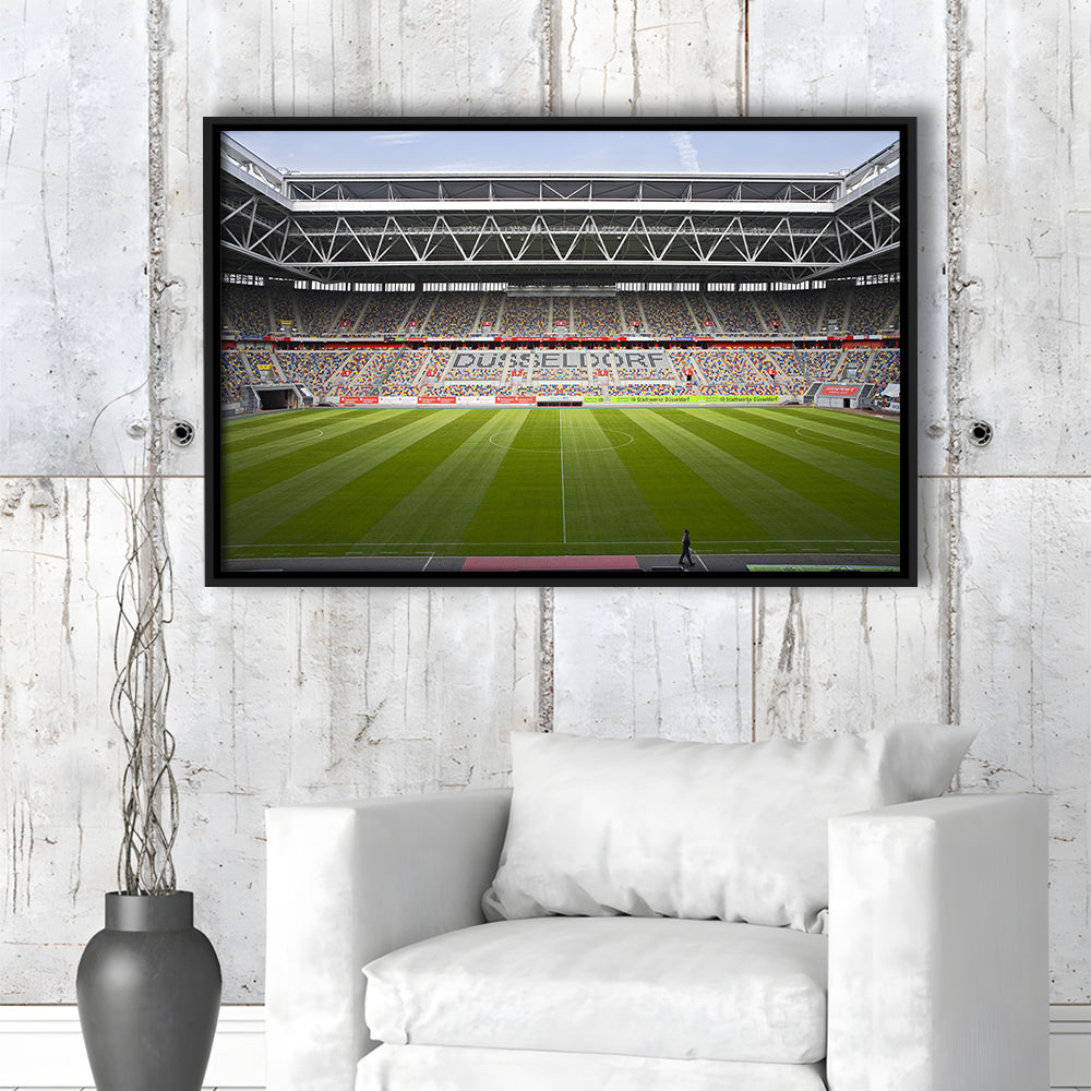 Merkur Spiel Arena, Stadium Canvas, Sport Art, Framed Canvas Print Wall Art, Floating Frame