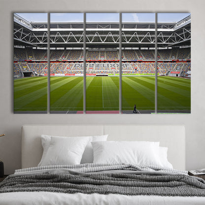 Merkur Spiel Arena, Stadium Canvas, Sport Art, 5 Panel B, Extra Large Canvas, Canvas Print Wall Art