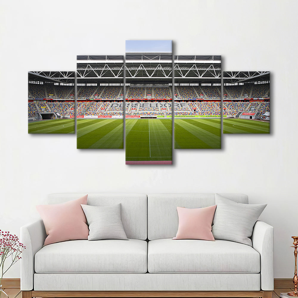 Merkur Spiel Arena, Stadium Canvas, Sport Art, Gift for him, 5 Panel, Large Canvas, Canvas Print Wall Art