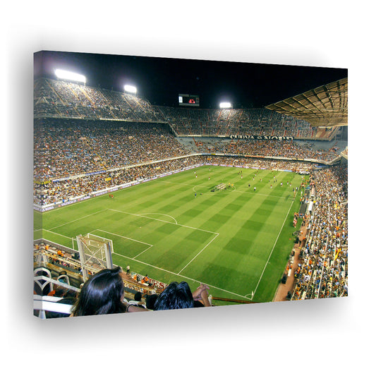 Mestalla Stadium, Stadium Canvas, Sport Art, Gift for him, Man Cave Decor, Art Print, Canvas Print Wall Art