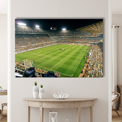 Mestalla Stadium, Stadium Canvas, Sport Art, Gift for him, Man Cave Decor, Art Print, Canvas Print Wall Art