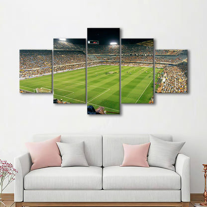 Mestalla Stadium, Stadium Canvas, Sport Art, Gift for him, 5 Panel, Large Canvas, Canvas Print Wall Art