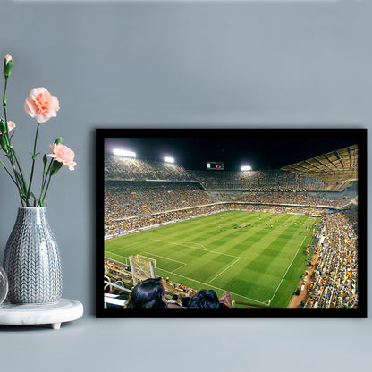 Mestalla Stadium, Stadium Canvas, Sport Art, Gift for him, Framed Art Print Wall Decor, Picture Framed