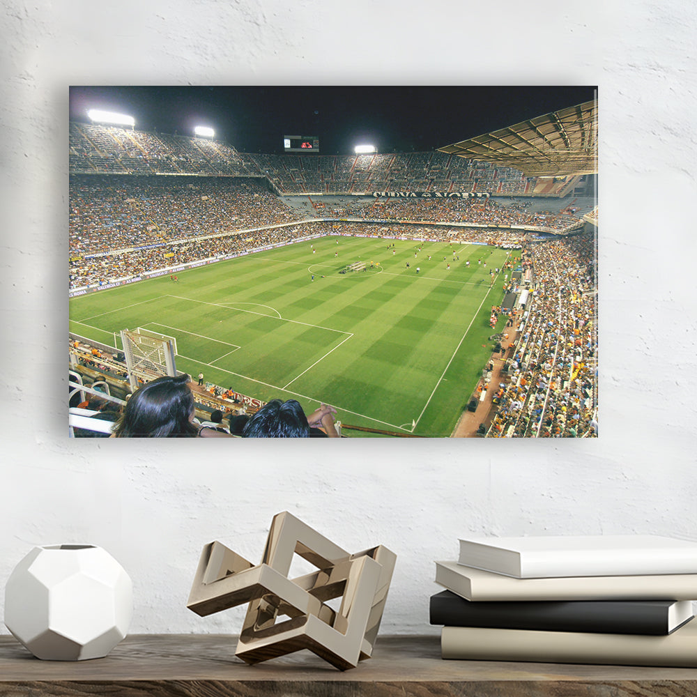 Mestalla Stadium, Stadium Canvas, Sport Art, Gift for him, Man Cave Decor, Art Print, Canvas Print Wall Art