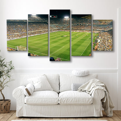 Mestalla Stadium, Stadium Canvas, Sport Art, Gift for him, 5 Panel, Large Canvas, Canvas Print Wall Art