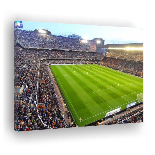 Mestalla Stadium in Valencia, Stadium Canvas, Sport Art, Gift for him, Man Cave Decor, Art Print, Canvas Print Wall Art