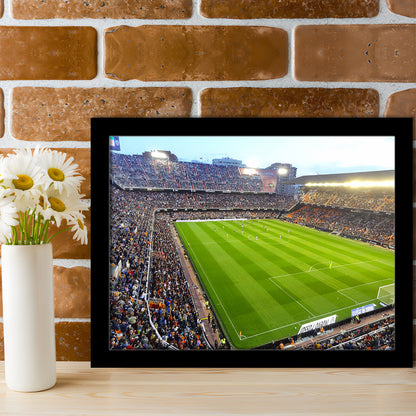 Mestalla Stadium in Valencia, Stadium Canvas, Sport Art, Gift for him, Framed Art Print Wall Decor, Picture Framed
