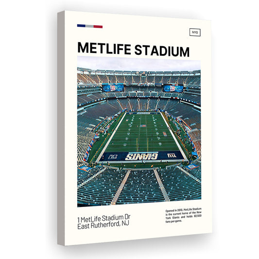 MetLife Stadium Print, Giants Stadium Canvas Art, Fan Gifts, Sport Art, Canvas Print Wall Art