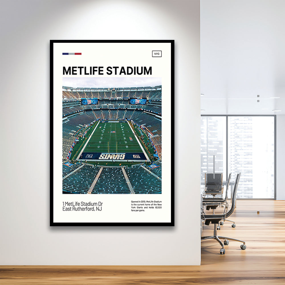 MetLife Stadium Print, Giants Stadium Art, Gifts for him, Sport Art, Framed Art Print Wall Decor