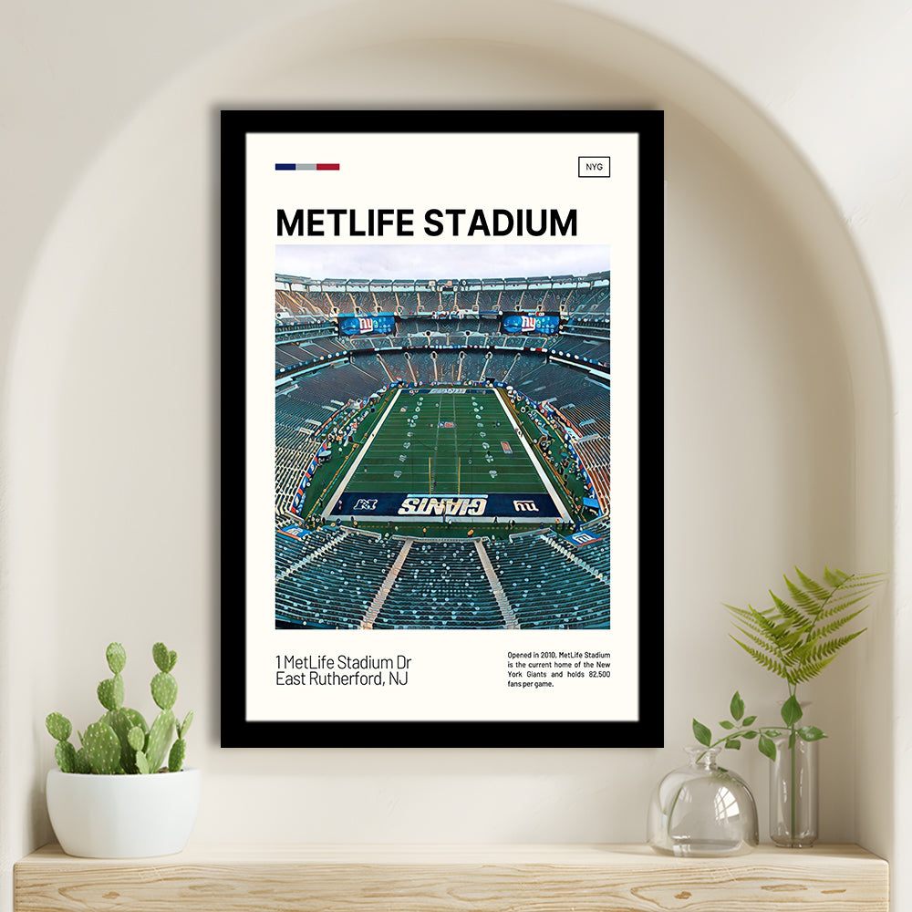 MetLife Stadium Print, Giants Stadium Art, Gifts for him, Sport Art, Framed Art Print Wall Decor
