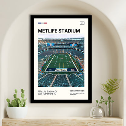 MetLife Stadium Print, Giants Stadium Art, Gifts for him, Sport Art, Framed Art Print Wall Decor