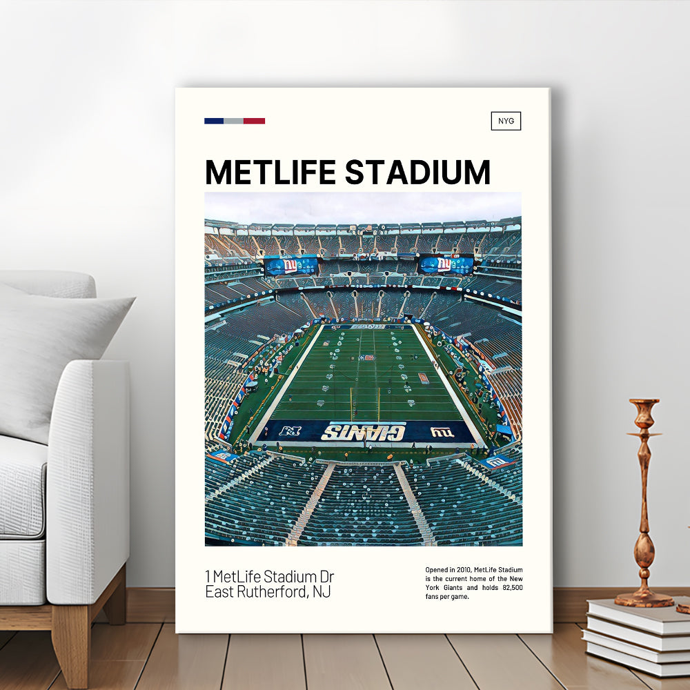 MetLife Stadium Print, Giants Stadium Canvas Art, Fan Gifts, Sport Art, Canvas Print Wall Art