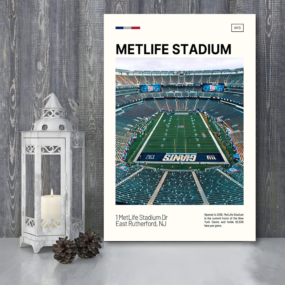 MetLife Stadium Print, Giants Stadium Canvas Art, Fan Gifts, Sport Art, Canvas Print Wall Art