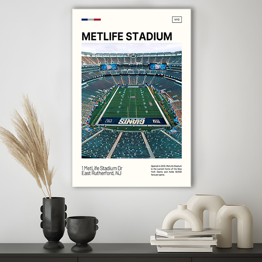 MetLife Stadium Print, Giants Stadium Canvas Art, Fan Gifts, Sport Art, Canvas Print Wall Art
