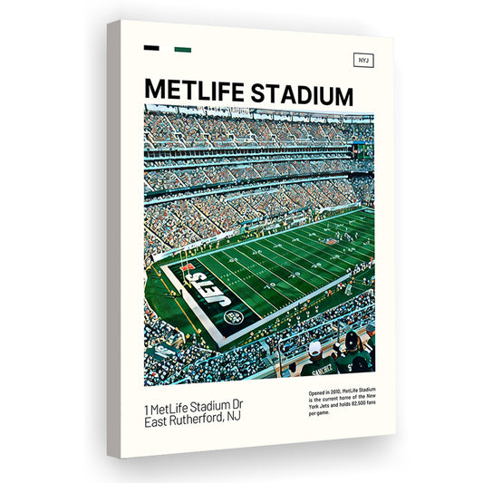 MetLife Stadium Print, New York Jets Stadium Canvas Art, Fan Gifts, Sport Art, Canvas Print Wall Art