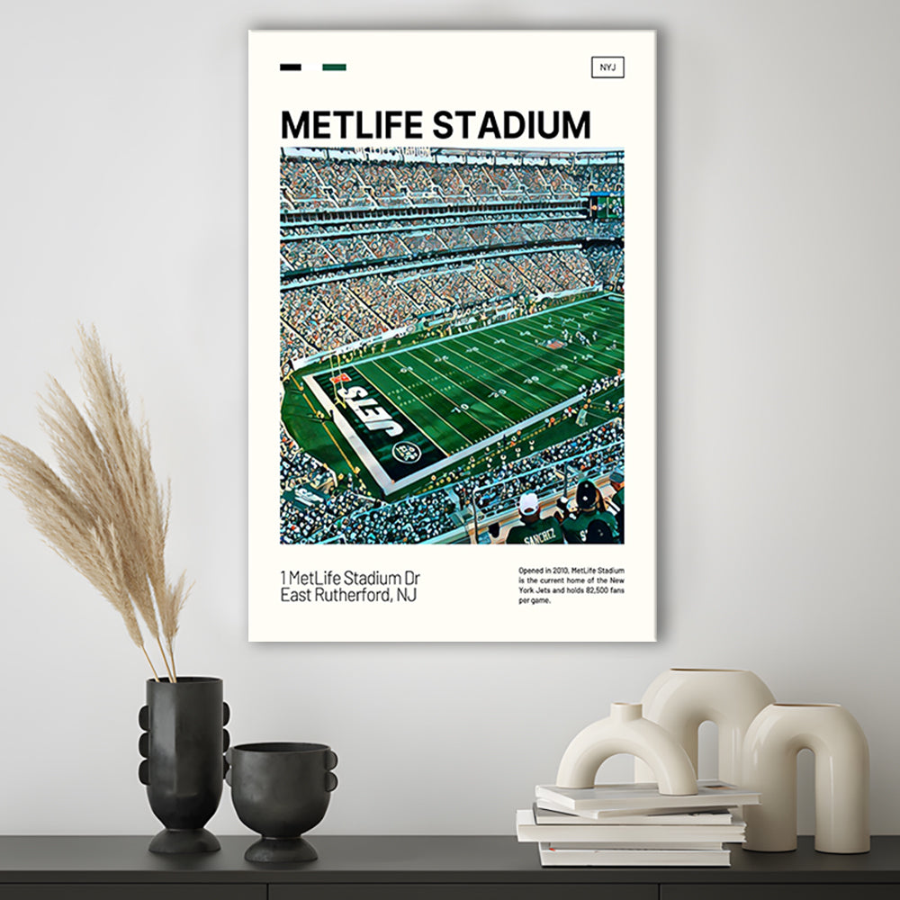 MetLife Stadium Print, New York Jets Stadium Canvas Art, Fan Gifts, Sport Art, Canvas Print Wall Art