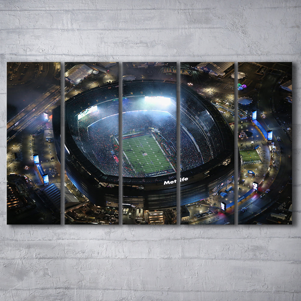 MetLife Stadium, Stadium Canvas, Sport Art, 5 Panel B, Extra Large Canvas, Canvas Print Wall Art