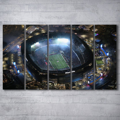 MetLife Stadium, Stadium Canvas, Sport Art, 5 Panel B, Extra Large Canvas, Canvas Print Wall Art