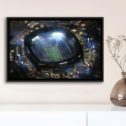MetLife Stadium, Stadium Canvas, Sport Art, Framed Canvas Print Wall Art, Floating Frame