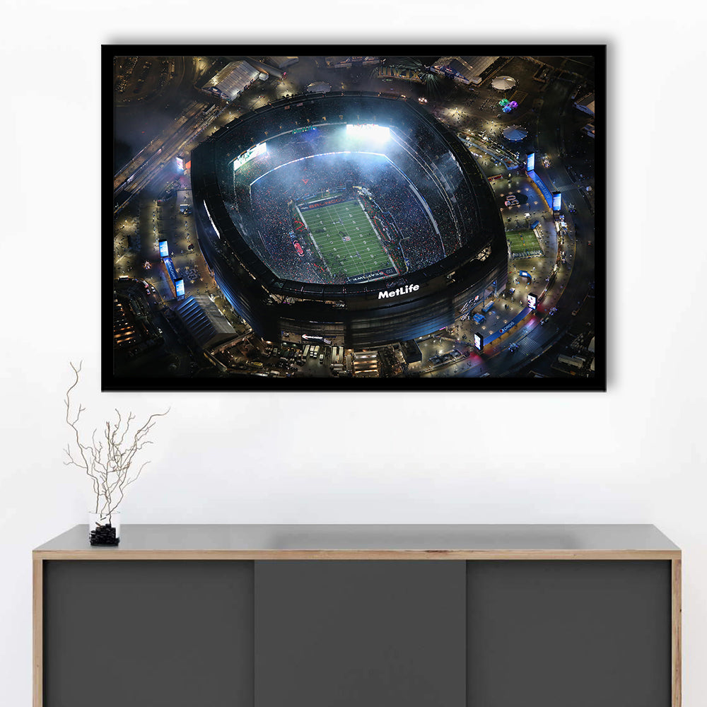 MetLife Stadium, Stadium Canvas, Sport Art, Gift for him, Framed Art Print Wall Decor, Picture Framed
